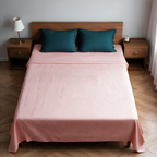 Cotton Percale Flat Sheet + 2 Pillowcases