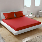 Cotton Percale Fitted Sheet + 2 Pillowcases